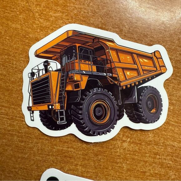 Orange Dump Truck Sticker - Picture 1 of 1
